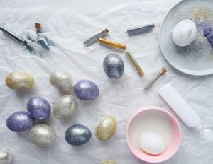 eggs, sparkles and glue